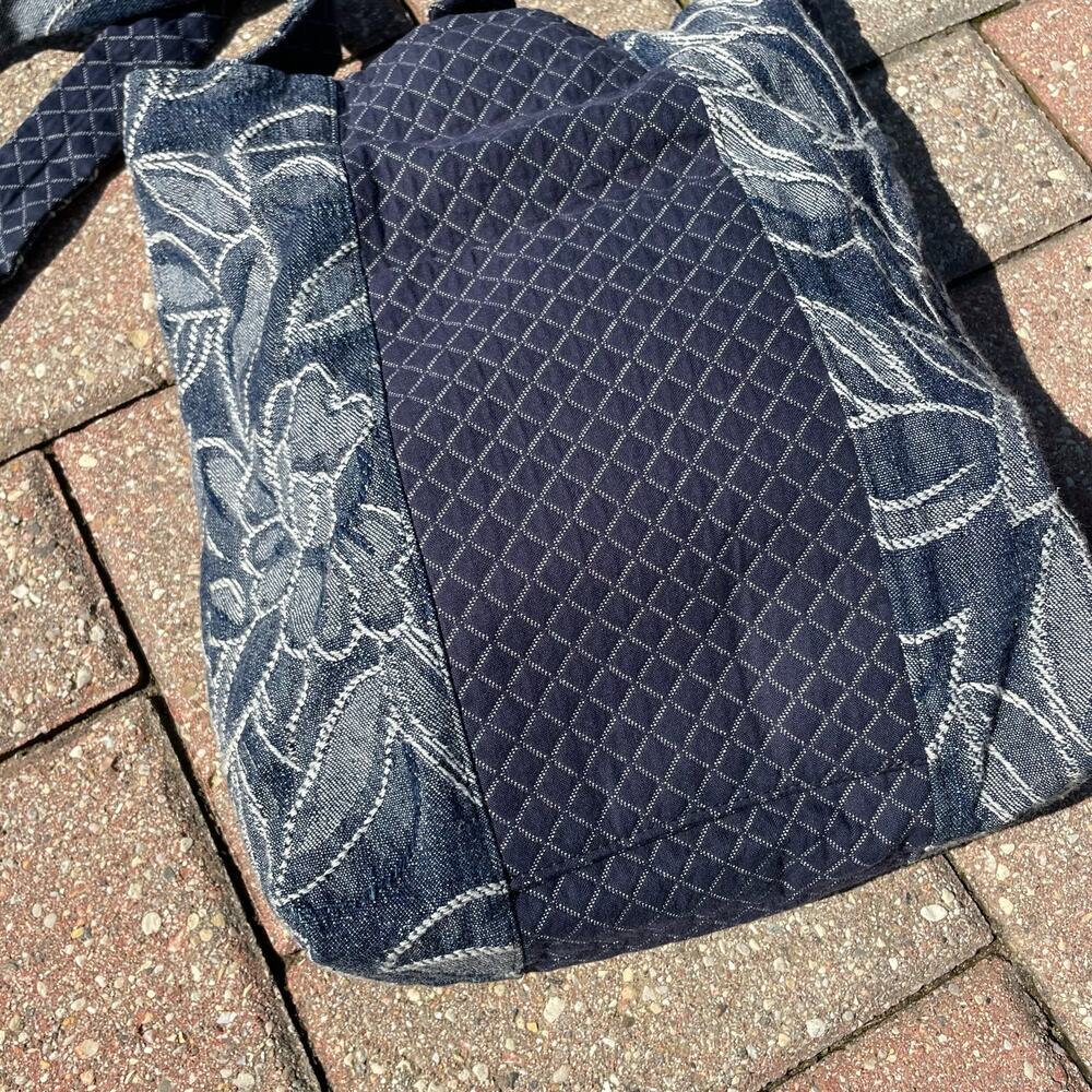 Vintage Handmade Floral Denim Tapestry Reversible Bag - Picture 6 of 6